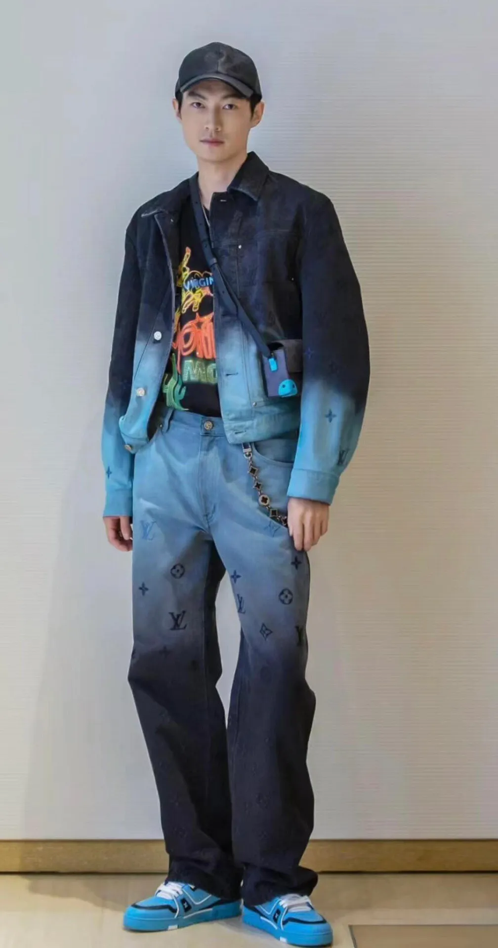 Louis Vuitton/Louis Vuitton Louis Vuitton presbyopic gradient embroidered jeans